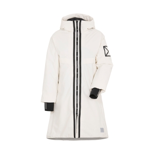Didriksons Womens Aino Logo Parka White Foam 34