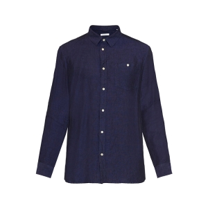Knowledge Cotton Mens Custom Fit Linen Shirt