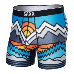 Saxx Mens Volt Boxer Brief Great Outdrawers/Blue Small