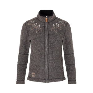 66 North Womens Kaldi Wool Sweater Jacket Ash Grey Small