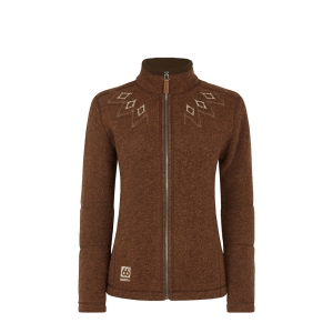 66 North Womens Kaldi Wool Sweater Jacket Moorit Small