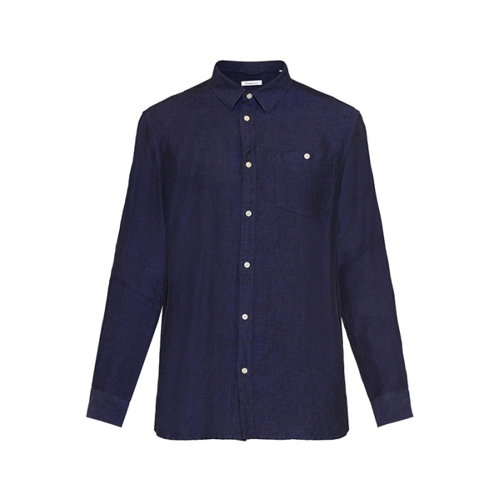 Knowledge Cotton Mens Custom Fit Linen Shirt